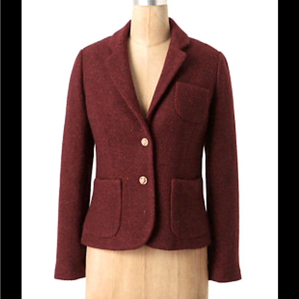 Cartonnier Herringbone Wool Boy Blazer